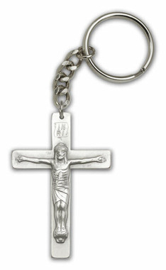 crucifix-keychain-silver-