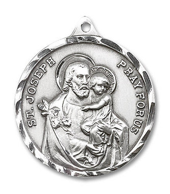Medallas De San Jose Sterling Silver Saint Joseph Medal