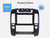 EXTNIX Fascia Black Frame for 9 inch 2006-2012 Nissan NAVARA D40 Dash Mount Kit Trim Panel