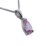 Pink Topaz Pear Pendant