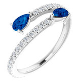 Blue Sapphire By-Pass ring