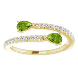 Peridot By-Pass Ring