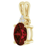 Garnet and Diamond Pendant