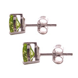 Triangle Peridot Studs