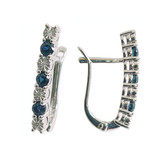 Euro-style Sapphire Earrings