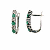 Euro-Style Emerald Earrings