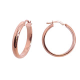 Rose Gold Plain Hoops