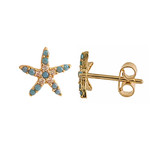 Blue Starfish Studs