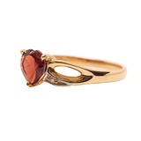 Heart Shaped Garnet Ring