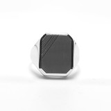 Octagon Top Signet Ring