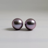 Purple-Grey Pearl Studs