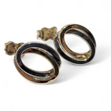 2-tone Oval Studs