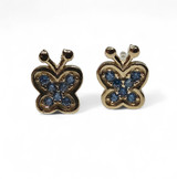 Blue CZ Butterfly Studs