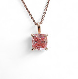 1.52ct Pink Cushion Diamond Pendant