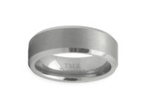 Matte Beveled Edge 8mm Silver