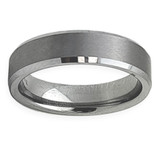 Matte Beveled Edge 6mm Silver