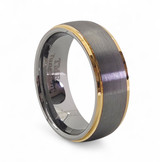 Matte Silver with Gold Edge 8mm