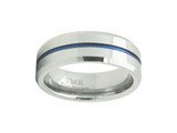 Tungsten with Blue Line 8mm