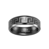 Matte Black with Greek Key, 8mm