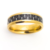 Gold with Black Carbon Fiber 8mm