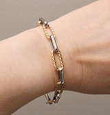 2-tone Paperclip Bracelet