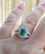 Emerald CZ Ring