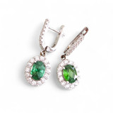 Emerald CZ Earrings