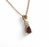 Pear Shaped Garnet Pendant