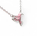 Pink Hummingbird Necklace 