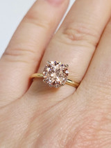 1.83ct Pink Lab RBC Hidden Halo