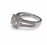 0.90ct Natural RBC Halo Split Shank