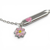 Pink Flower ID Bracelet