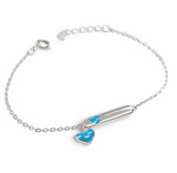 Blue Hearts ID Bracelet