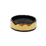 Faceted Top 2-tone Band