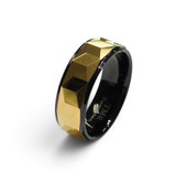 Faceted Top 2-tone Band