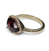 3.41ct Garnet Halo Ring