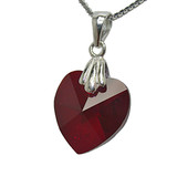 Swarovski Garnet Heart Pendant