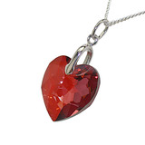 Red Magma Crystal Heart