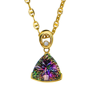 Trillion Mystic Topaz Pendant