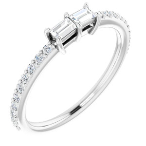 Two-Stone Ring with Baguettes