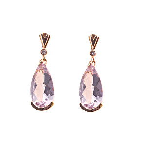 Pear Amethyst Drop Earrings