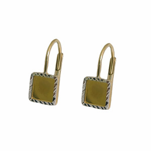 Square Lever-Back Earrings