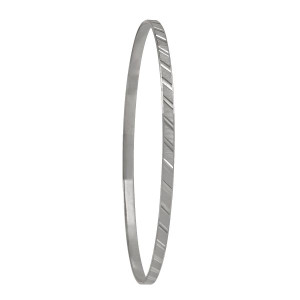 3mm Slip-On bangle in White