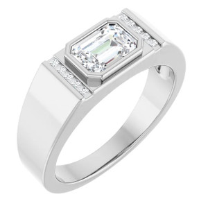 1.03 Radiant cut Gents Ring