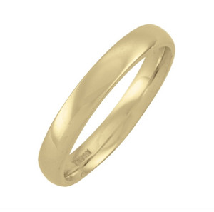 3mm Domed Top Wedding Band