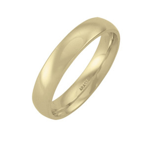 4mm Domed Top Wedding Ring