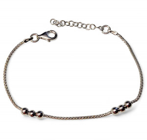 Silver Bracelet with Beads