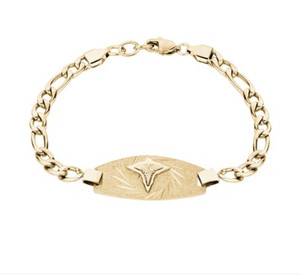 Figaro Link Medic Alert Bracelet YGP