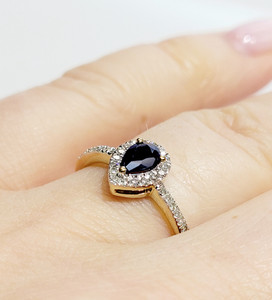 Pear Sapphire Ring