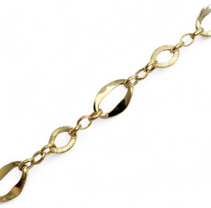 Fancy Bracelet with Alternating Links